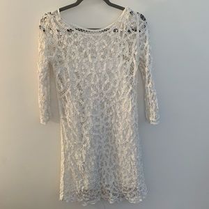 BB Dakota white lace dress